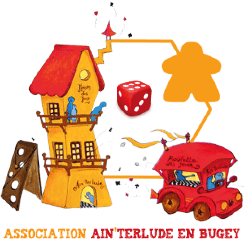 Logo représentant une maison, une voiture et des jeux